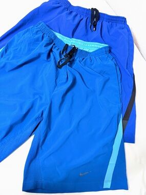 Bundle 2x Nike Dri-FIT Running Shorts Men’s Size M Blue Athletic